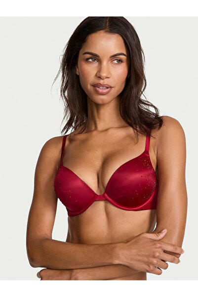 Victoria's Secret Bombshell İki Beden Büyük Gösteren Işıltılı Push-Up Sütyen