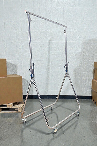 Acar Raf Tekerlekli Katlanabilir Askılık Pazarcı Eşek Askılık Seyyar Askılık