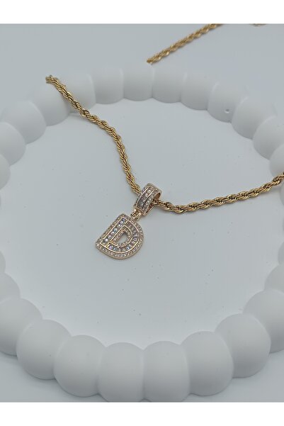 LAgül Aksesuar 316L Çelik Kararmaz Suya Dayanıklı Kalın Burgu Zincirli Gold T...