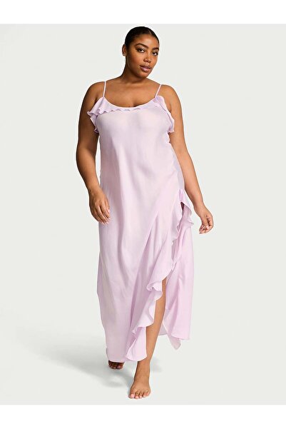Victoria's Secret İpeksi Fırfırlı Uzun Gecelik