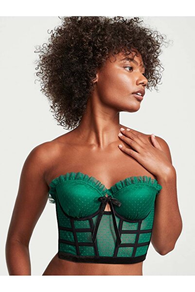 Victoria's Secret Straplez Puantiye Tüllü Korse Büstiyer
