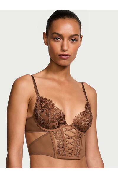 Victoria's Secret Boho Çiçek İşlemeli Demi Büstiyer