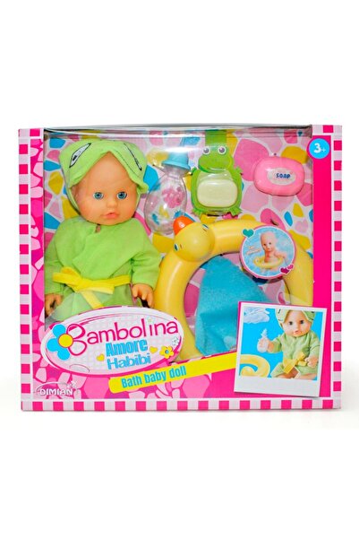 BAMBOLİNA Amore 30cm Bath Baby Doll with Bathing Set
