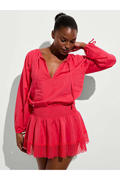 Victoria's Secret Keten Dantelli Plaj Elbisesi