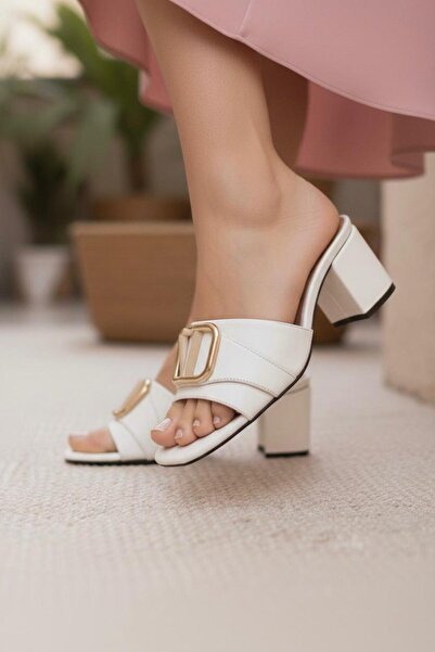 marinarosse شبشب نسائي بكعب أبيض من بونيتا