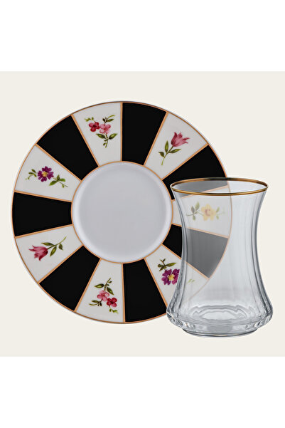 ROY KING ACEM SİYAH 6'LI ÇAY SETİ