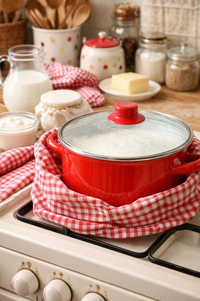 EBRULİEMAYE Orange Enamel Deep Pot 3.5 Liters 22 cm Diameter Milk Yogurt Soup...