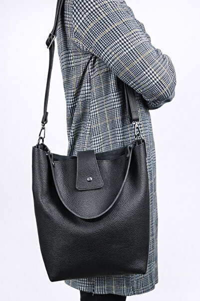 HBS 100& gerçek deri uzun askılı omuz çantası