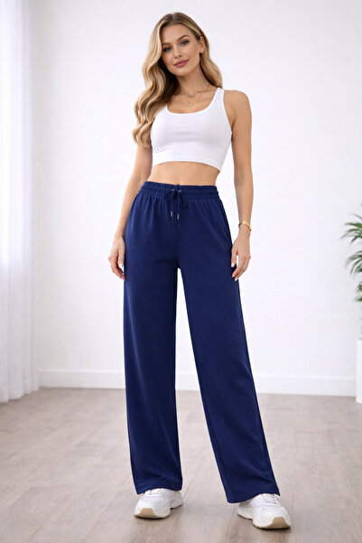ŞIK VE MUTLU Modal Lace-Up High Waist Sweatpants