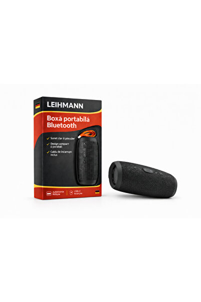 LEIHMANN Boxa portabila cu Bluetooth, rezistenta la apa