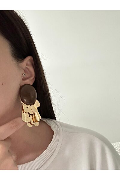 Charmist Acrylic Tassel Oval Earrings