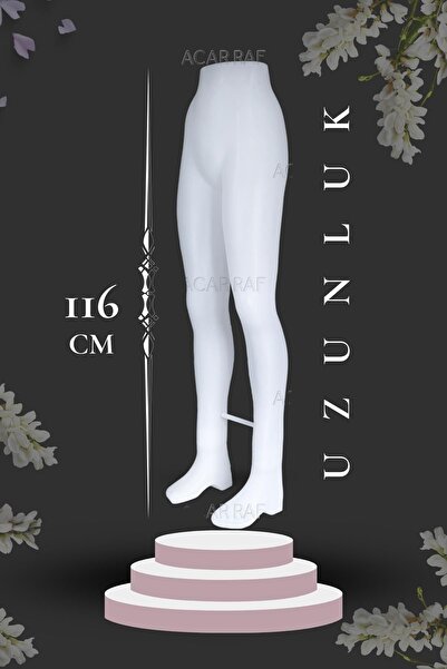 Acar Raf Pantolon Mankeni Bayan Cansız Vitrin Mankeni Beyaz