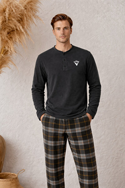 lacelove Winter Men's Fleece Pajama Set