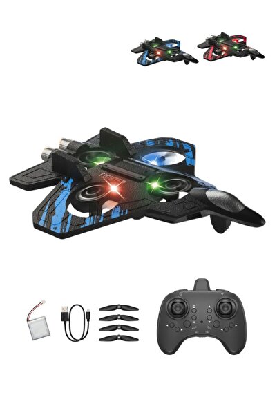 Premium لعبة طائرة شراعية مقاتلة بدون طيار مزودة بأضواء LED وجهاز تحكم عن بعد...