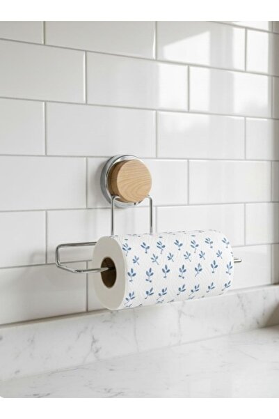 Okyanus Home Ξύλινη θήκη για χαρτοπετσέτα Magic Fix Magic Sticky Chrome