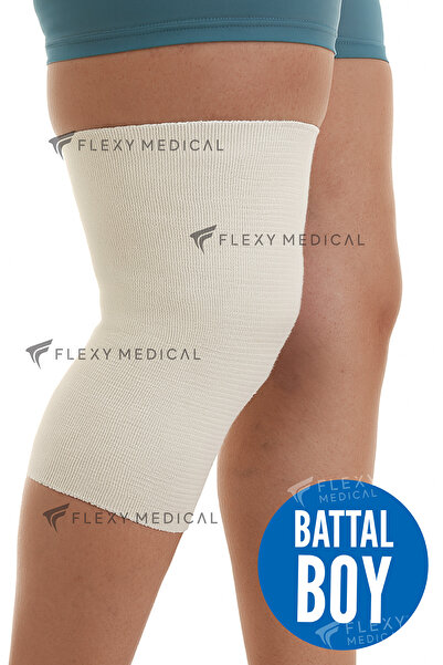 Flexy Medical واقي الركبة الصوفي مقاس كبير جداً 3XL-4XL-5XL، داعم للعظام يحاف...
