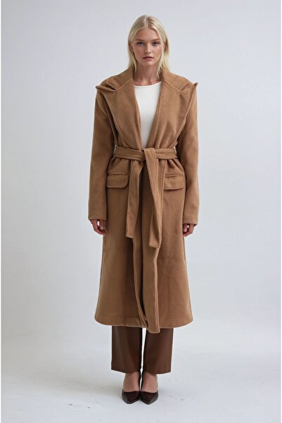 Lijuri Palton cu basic bretele cu textura bej 7098 R9-J-K4