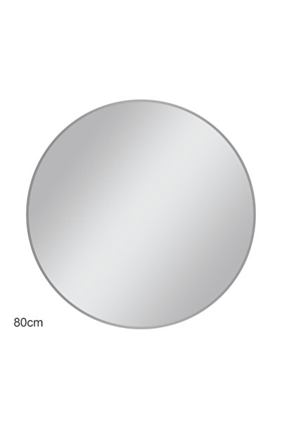 Aqua Drops Elegant Design Round Plain Bathroom Mirror 80cm