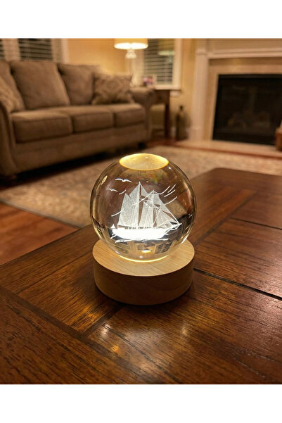 Aludra Craft Studio Kristal Led Işıklı Küre