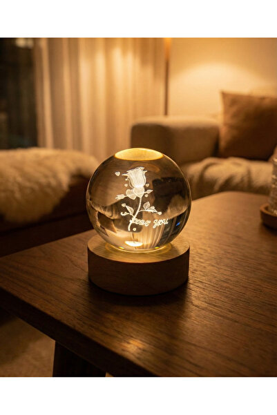 Aludra Craft Studio Kristal Led Işıklı Küre