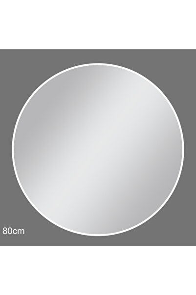 Aqua Drops Elegant Design Round Plain Bathroom Mirror 80cm