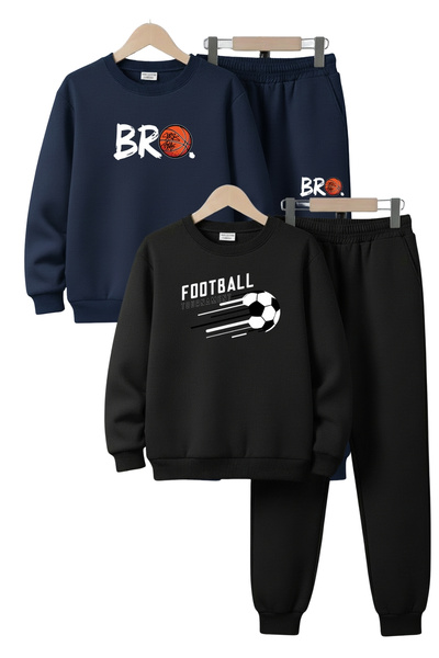 YA KO KİDS Σετ αθλητικής φόρμας για αγόρια 4 τεμαχίων με λεπτομέρεια εκτύπωση...