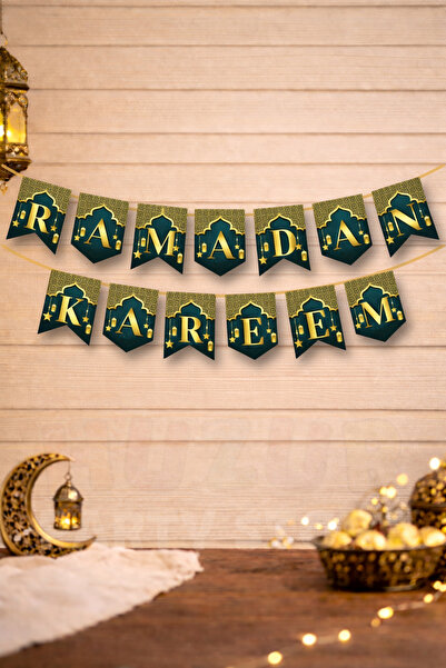 Huzur Party Store Ramadan Kareem Written Hanging Banner 200 cm Welcome Ramada...