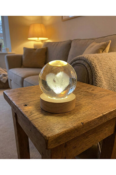 Aludra Craft Studio Kristal Led Işıklı Küre