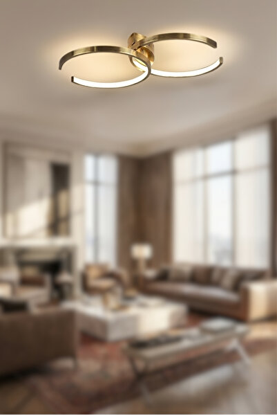 RONİSU AYDINLATMA Purex 2'li Ledli Plafonyer Avize - Oturma Odası, Salon Mutf...