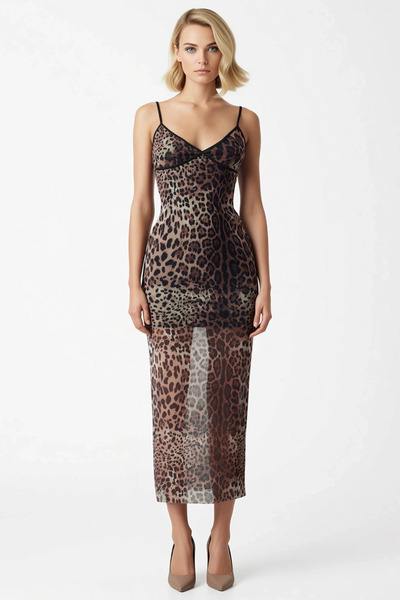 BENERLY Women's V-Neck Thin Straps Sleeveless Bodycon Tulle Woven Maxi Dress ...