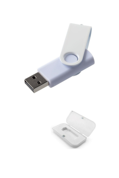 Golden Tech ذاكرة فلاش برأس معدني وعلبة بلاستيكية