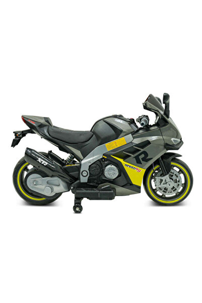 Aspire Books دراجة نارية للأطفال من لوفلي بيبي، رمادي وأسود