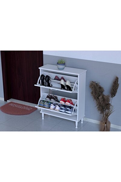 Vivense UMAY AYAKLI 72 CM 2 DÜŞER KAPAKLI AYAKKABILIK, BEYAZ