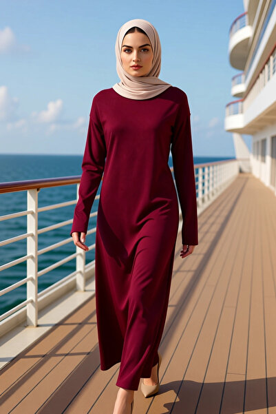 BENERLY Women's Mock Neck Standard Sleeve Long Sleeve Knitwear Dress a Line M...