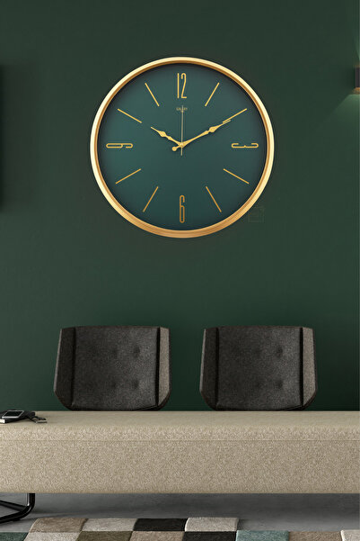 Leila Home 50 Cm Gerçek Cam Sessiz Mekanizma Lüks Duvar Saati