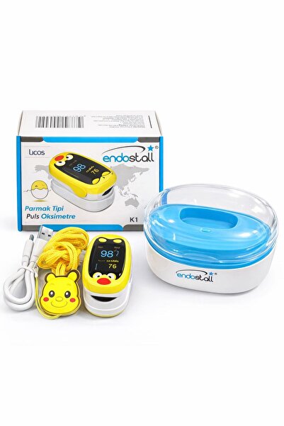 ENDOSTALL Çocuklar İçin Parmak Tipi Pulse Oksimetre OLED Ekran SpO2 Nabız Ölçer