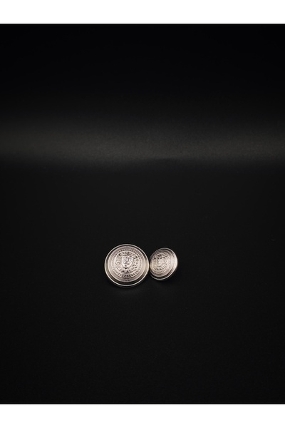 NESGO MODA Blazer Jacket Button Nickel Set (20 Mm-15Mm) 4 Large 8 Small