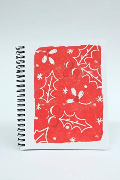 Lemsstudio Dotted A5 Winter Red New Year Christmas New Year Gift Notebooks