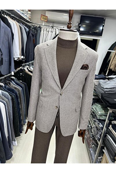 BYCAMMERS Erkek Yün Karışımlı Kaşe Ceket 4 Drop Regular Fit Rahat Kalıp Kışlı...