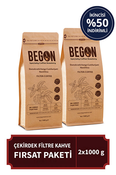 Nord Kivu Filtre Kahve (ÇEKİRDEK) Fırsat Paketi 1000gr x 2 Adet