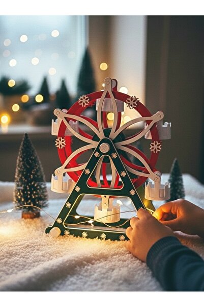 Plywoody Toys and More Kar Tanesi Temalı Oyuncak Dönme Dolap