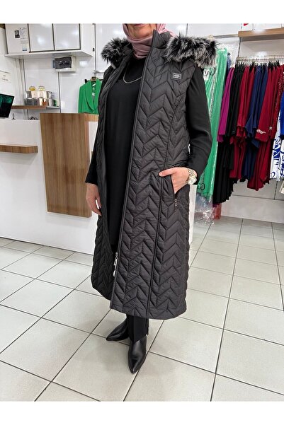 Janset Siyah Kapitone Şişme Yelek