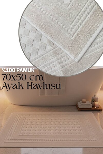 Dantelux 100% pamuk Checker Sa deznom Peškir za noge (50x70 cm) Puder roze