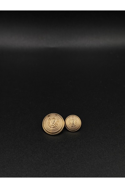 NESGO MODA Blazer Jacket Button Gold Set (20 Mm-15Mm) 4 Large 8 Small