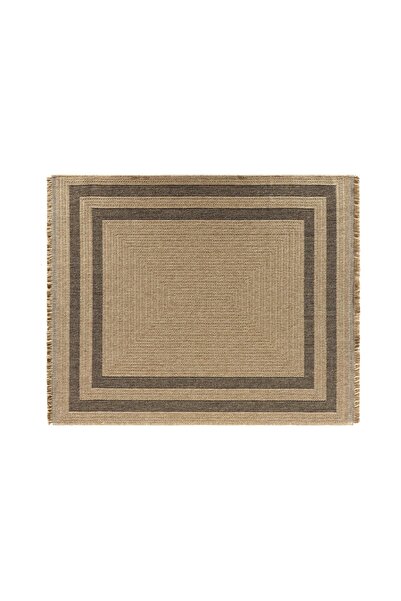 Vivense QUEEN SERİSİ JÜT HASIR GÖRÜNÜMLÜ DOKUMA MAKİNE HALISI, SIYAH, 80X150,...