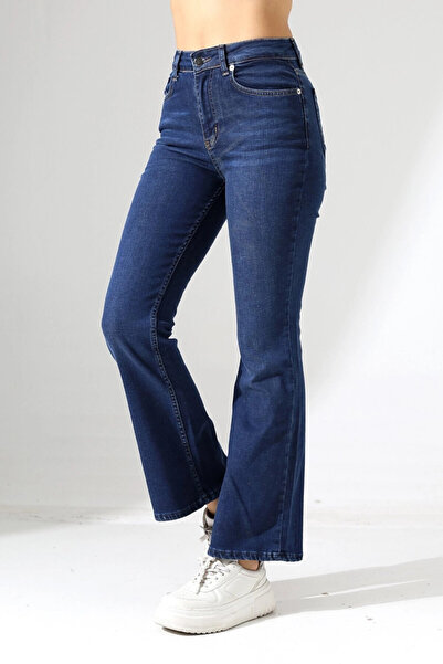 Cool & Sexy High Waist Classic Leg Women's Jeans – Navy Blue
