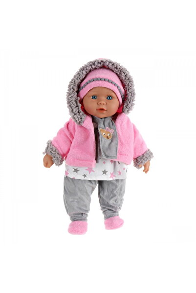 Smily Play Păpușă interactivă Julkas care cântă și povestește - Jachetă roz/gri