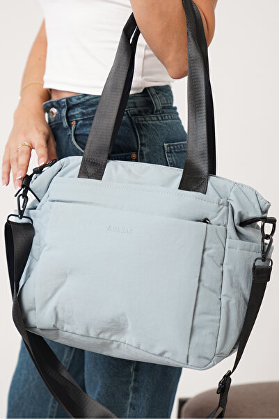 DELSOLERA Women's Multi-Compartment Waterproof Crinkle Casual Crossbody Hand and Shoulder Bag