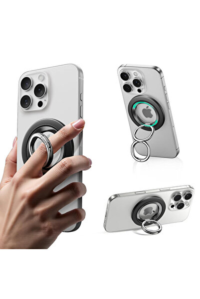 ESR Flexible Phone Stand, Magnetic Ring 360° HaloLock, Black