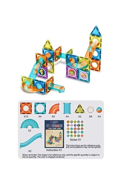 Generic 3D Building Construction 42 Piece Set Magnetic Block